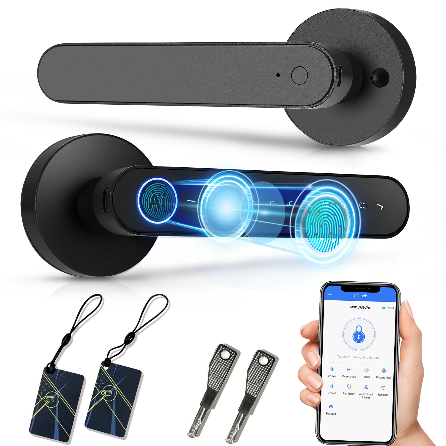 Home Security Keypad - Cerradura Inteligente con Huella Dactilar TTlock,
