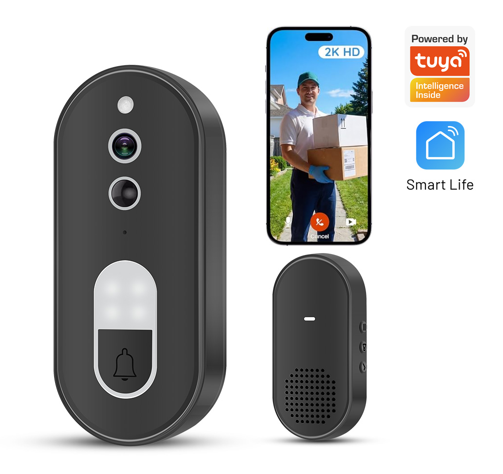 Home Security Doorbell Camera - Videoportero Inalámbrico WiFi Tuya 1080P HD,