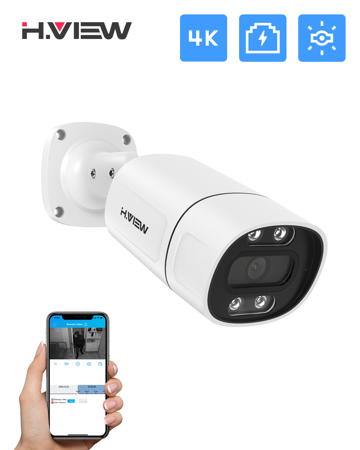 Home Security Ai - H.View cámara de seguridad Cctv de