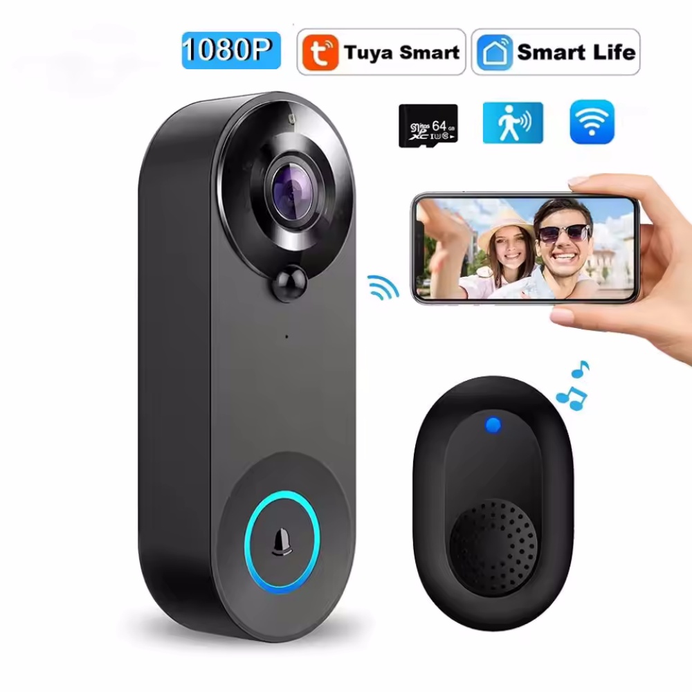 Home Security Doorbell Camera - Tuya 1080P timbre inalámbrico WIFI Video