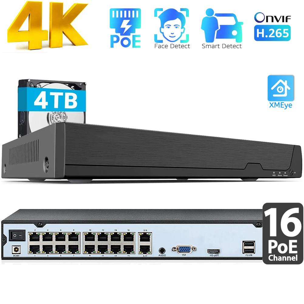 Home Security And Cameras - Grabador de vídeo en red POE