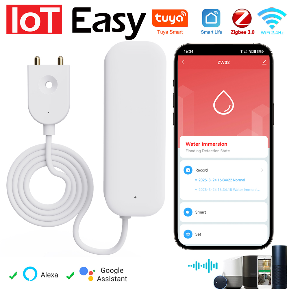 Home Security Tools - Tuya WiFi ZigBee Sensor de agua