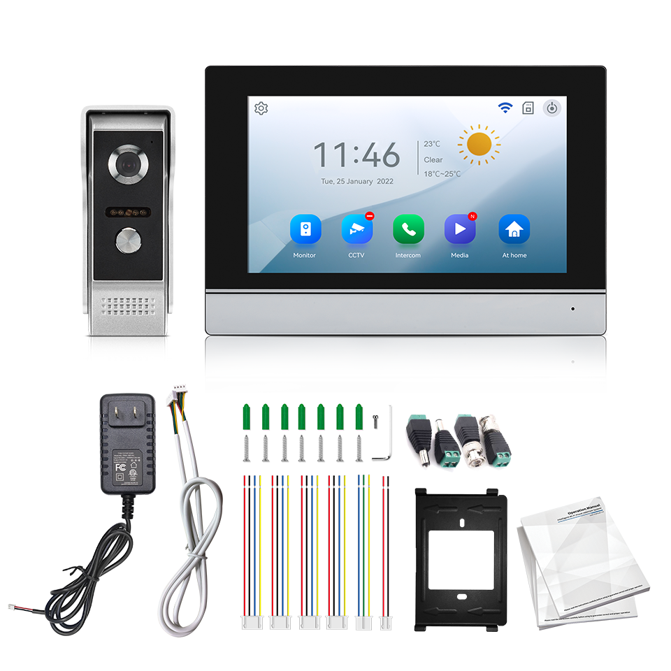 Home Security Doorbell Camera - Pantalla IPS de 7 pulgadas, 2MP,