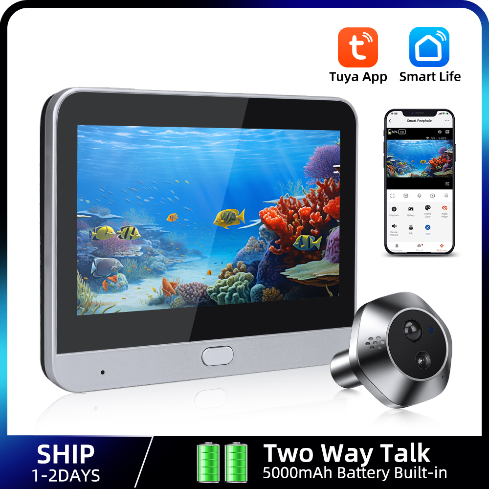 Home Security Doorbell Camera - 1080P WiFi mirilla Tuya mirilla inteligente