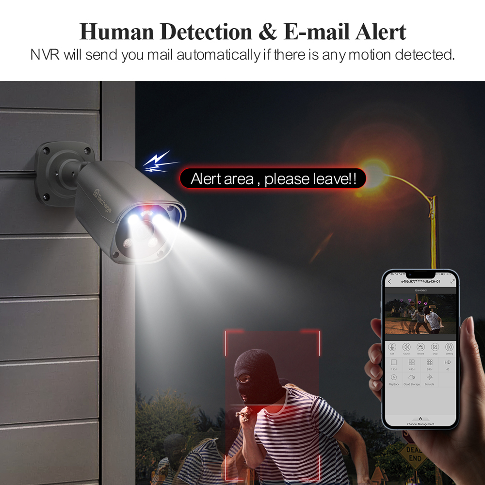 Techage H.265 8CH 5MP 8MP 4K s - Home Security Kit With Camera reseña y precio