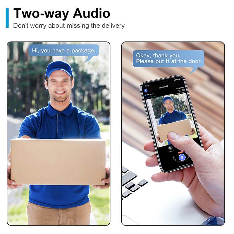Timbre de puerta con vídeo int - Home Security Doorbell Camera reseña y precio