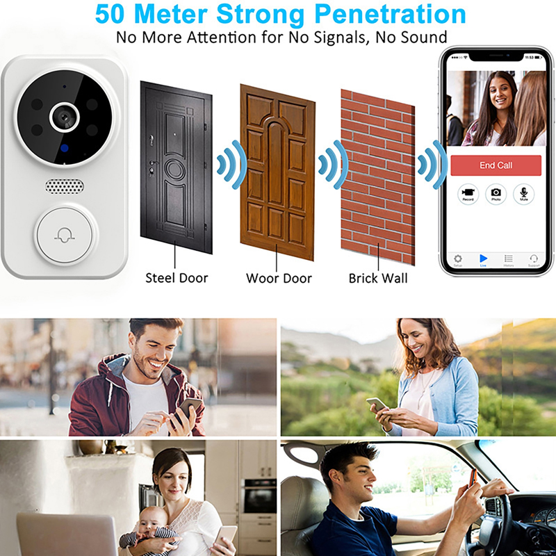 Timbre de puerta con vídeo int - Home Security Doorbell Camera reseña y precio