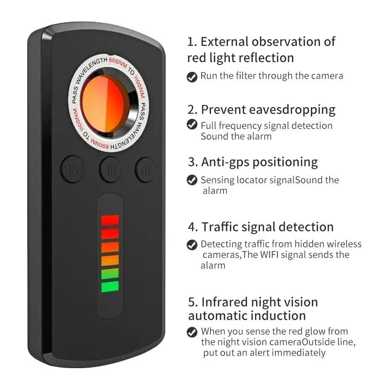 Detector de Cámaras Ocultas, D - Home Security Hidden Cameras reseña y precio