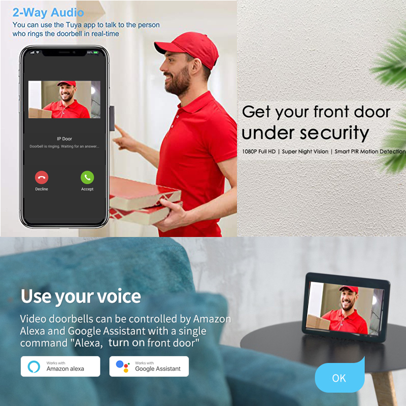 Tuya Smart 1080P timbre cámara - Home Security Doorbell Camera reseña y precio