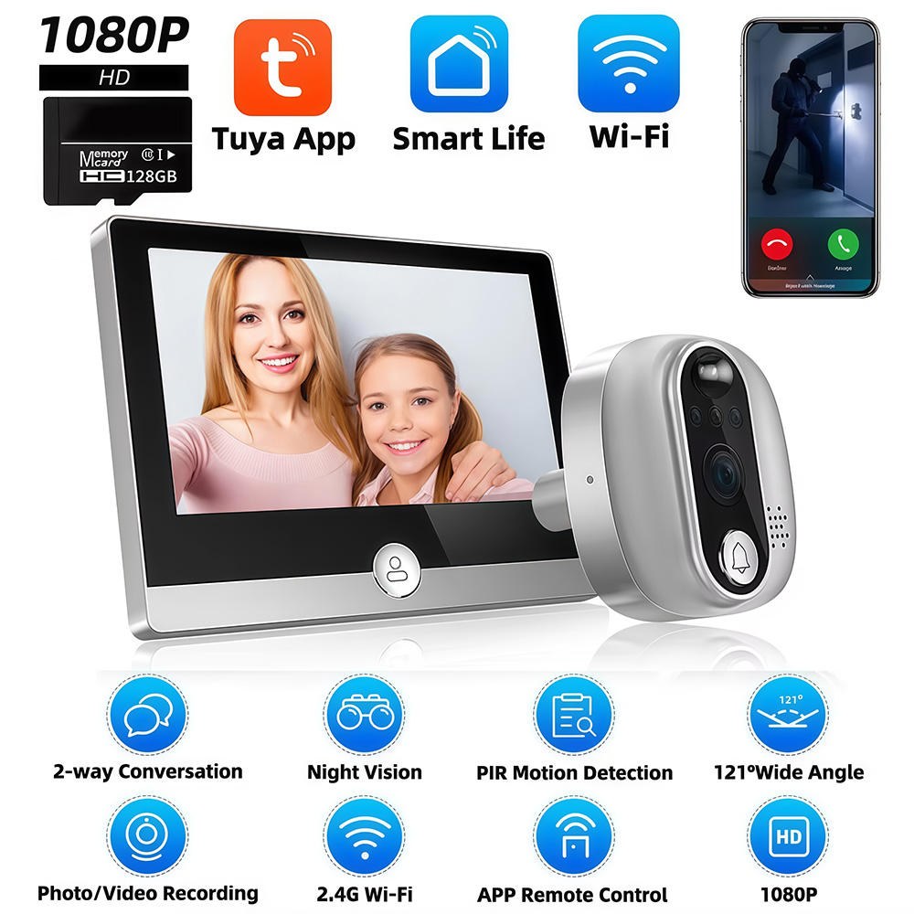 Tuya 1080P WiFi timbre de puer - Home Security Doorbell Camera reseña y precio