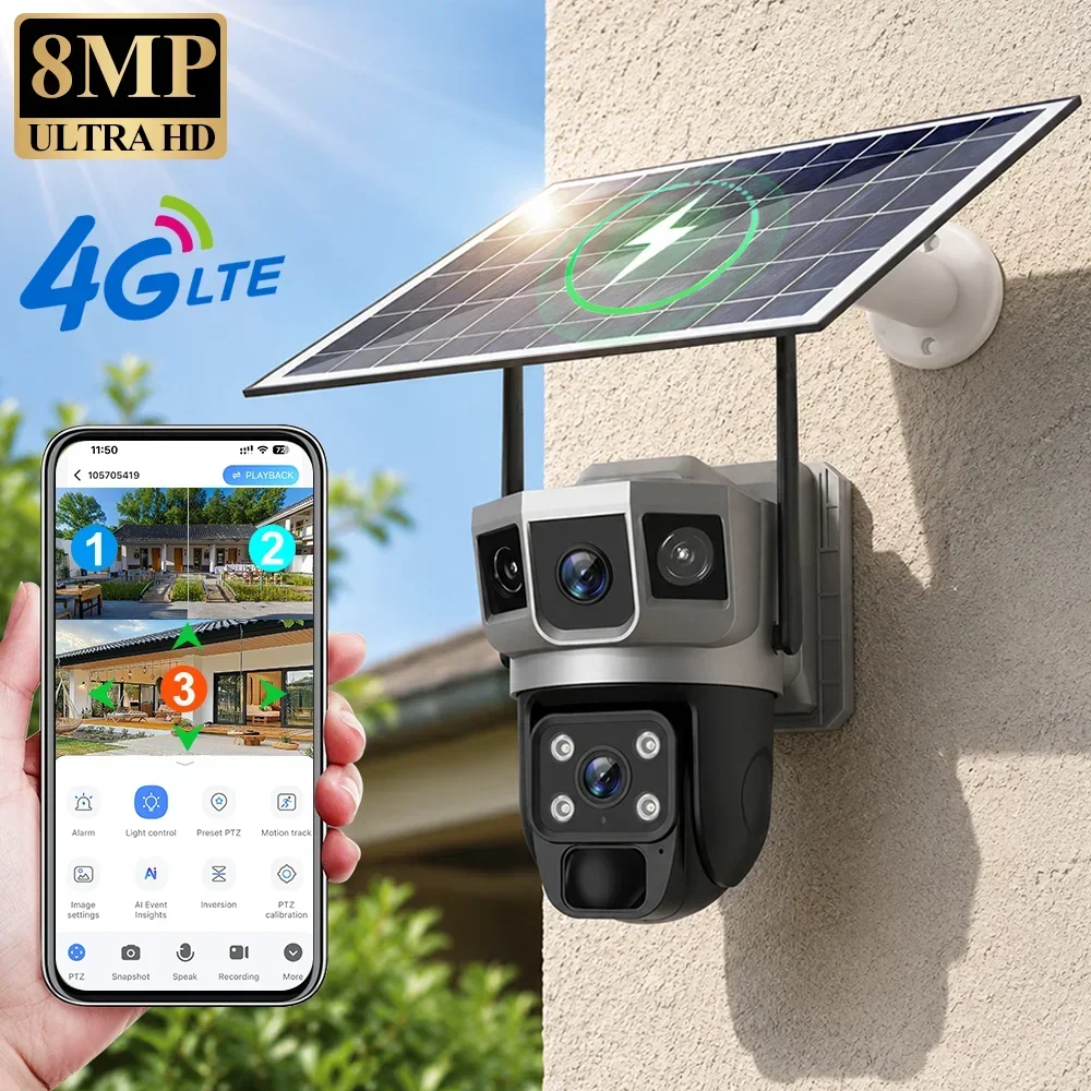 Cámara V380 4K con 3 Pantallas - Home Security Ai reseña y precio