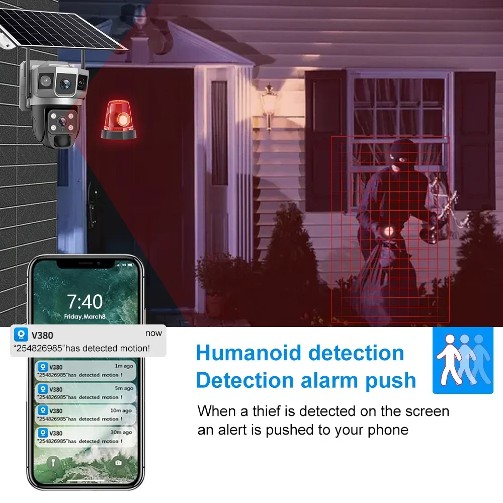 Cámara V380 4K con 3 Pantallas - Home Security Ai reseña y precio