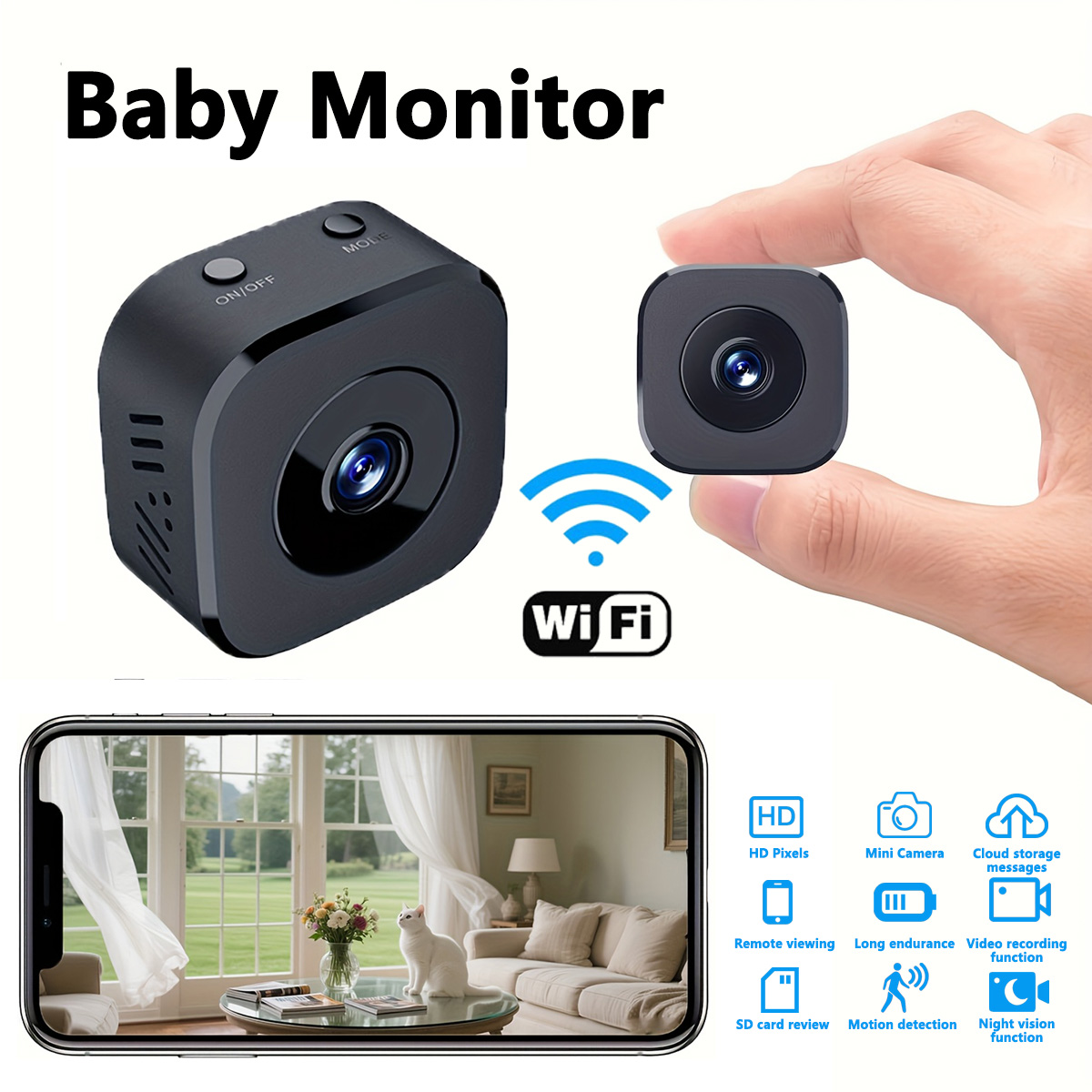 Mini cámara WiFi HD de 1080P,  - Home Security And Cameras reseña y precio