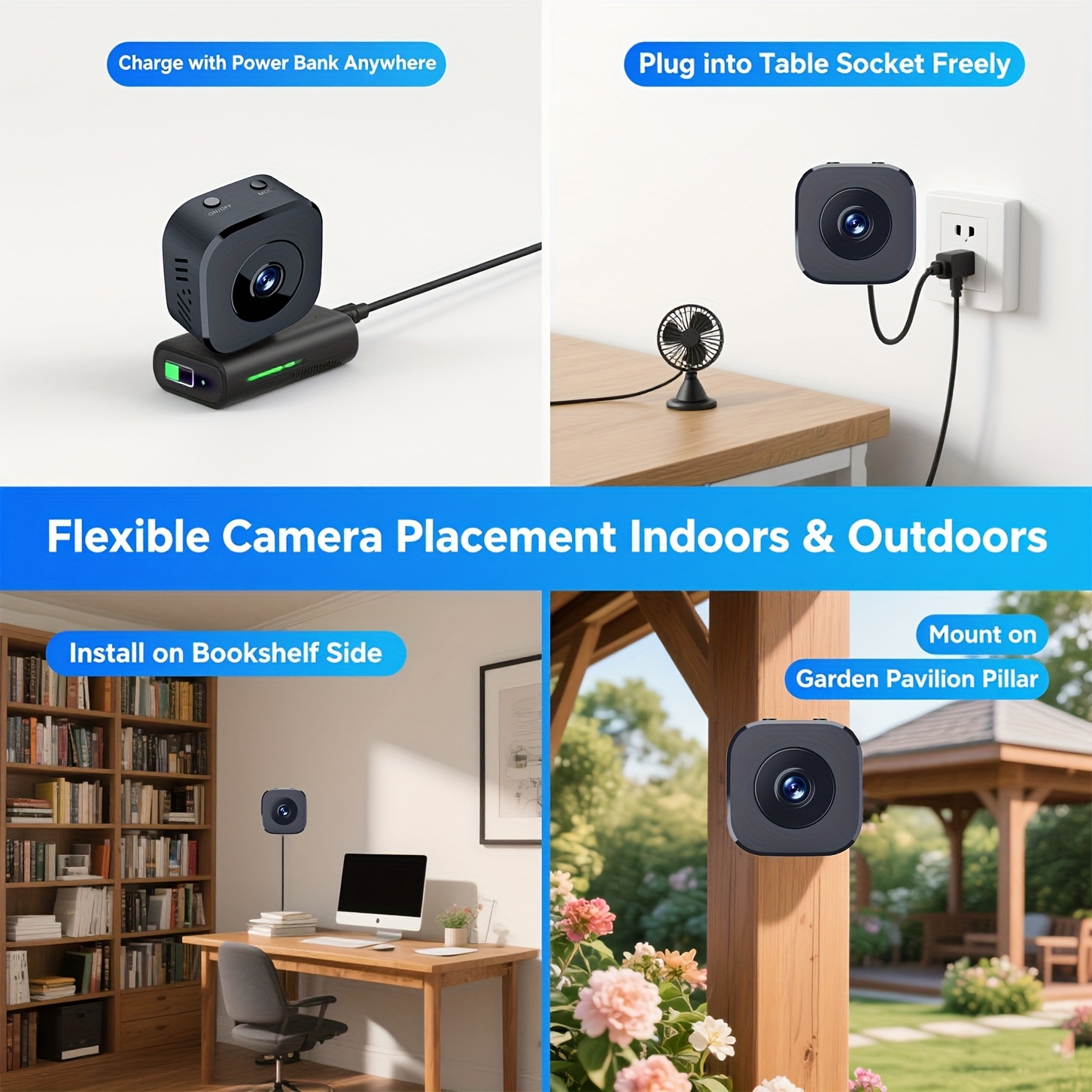 Mini cámara WiFi HD de 1080P,  - Home Security And Cameras reseña y precio