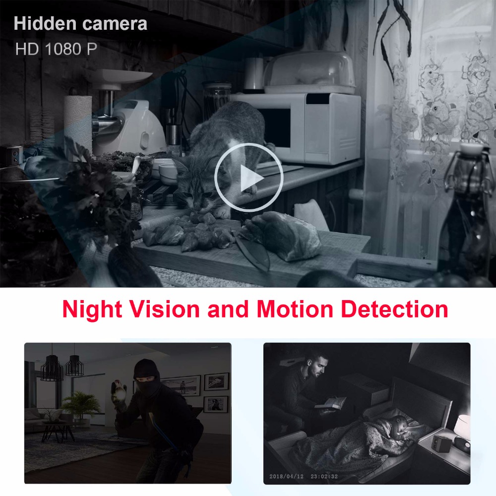 Mini cámara portátil HD 1080P  - Home Security Hidden Cameras reseña y precio
